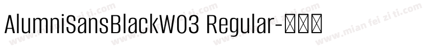 AlumniSansBlackW03 Regular字体转换